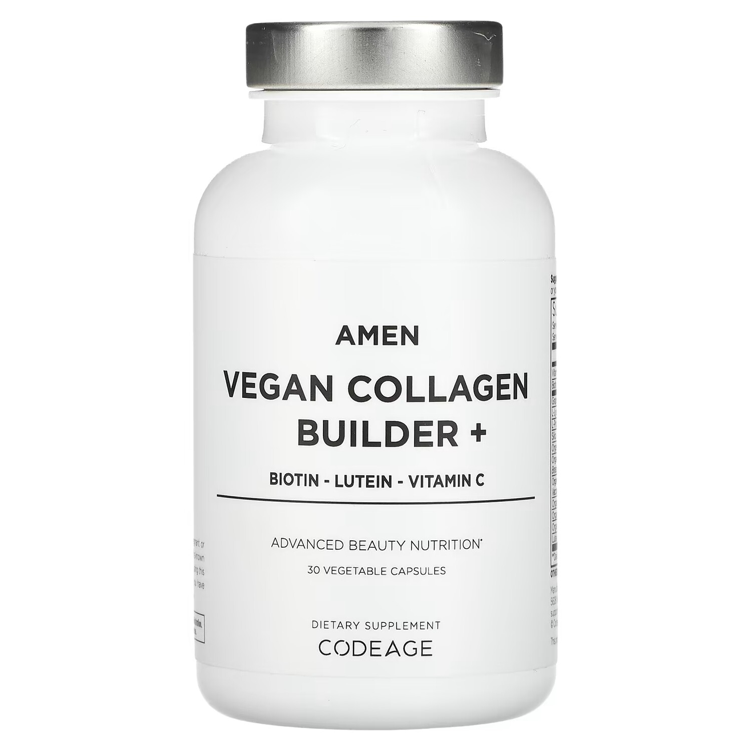 Добавка Codeage Amen Vegan Collagen Builder без ГМО, 30 растительных капсул
Добавка Codeage Amen Vegan Collagen Builder без ГМО, 30 растительных капсул