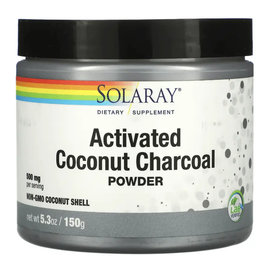 Активированный порошок кокосового угля Activated Coconut Charcoal Powder, 500 мг, 5,3 унции (150 г),Solaray
Активированный порошок кокосового угля Activated Coconut Charcoal Powder, 500 мг, 5,3 унции (150 г),Solaray
