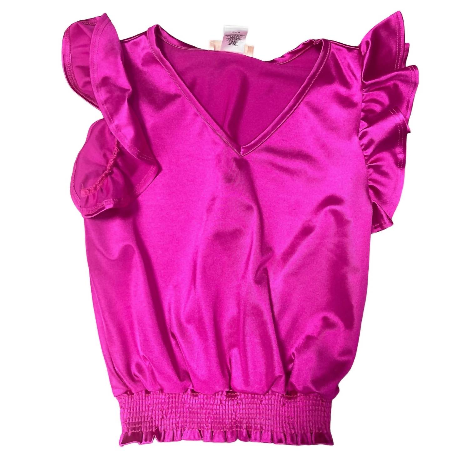 Топ из сатина с присборенным подолом и расклешенными рукавами в ярко-розовом цвете Stoopher & Boots
Топ из сатина с присборенным подолом и расклешенными рукавами в ярко-розовом цвете Stoopher & Boots