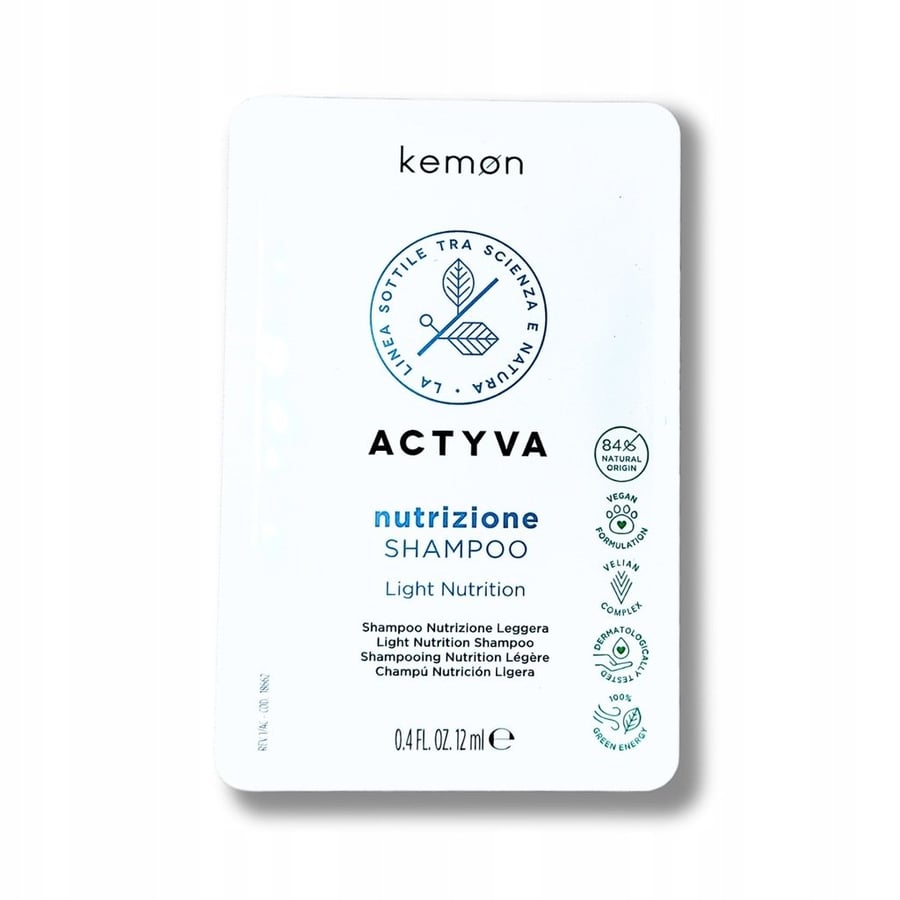 Шампунь Kemon Nutrizione для сухих волос, пакетик 12 мл
Шампунь Kemon Nutrizione для сухих волос, пакетик 12 мл