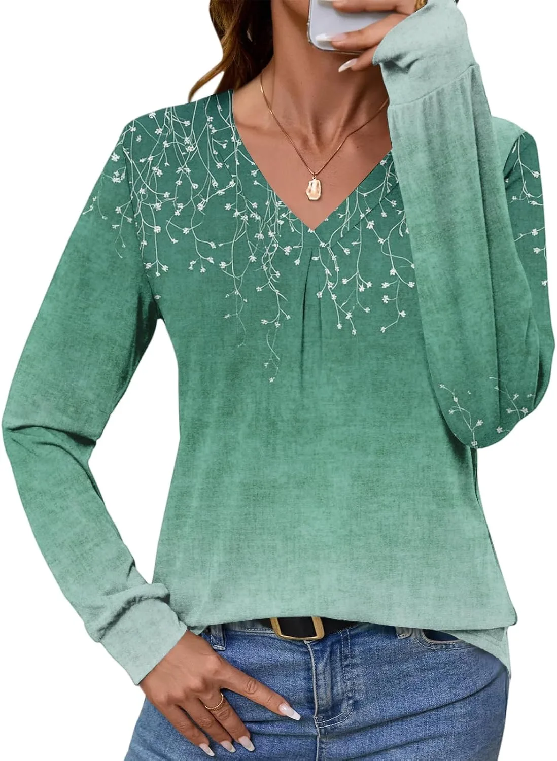 FQZWONG женская блузка с длинным рукавом и V-образным вырезом
FQZWONG женская блузка с длинным рукавом и V-образным вырезом