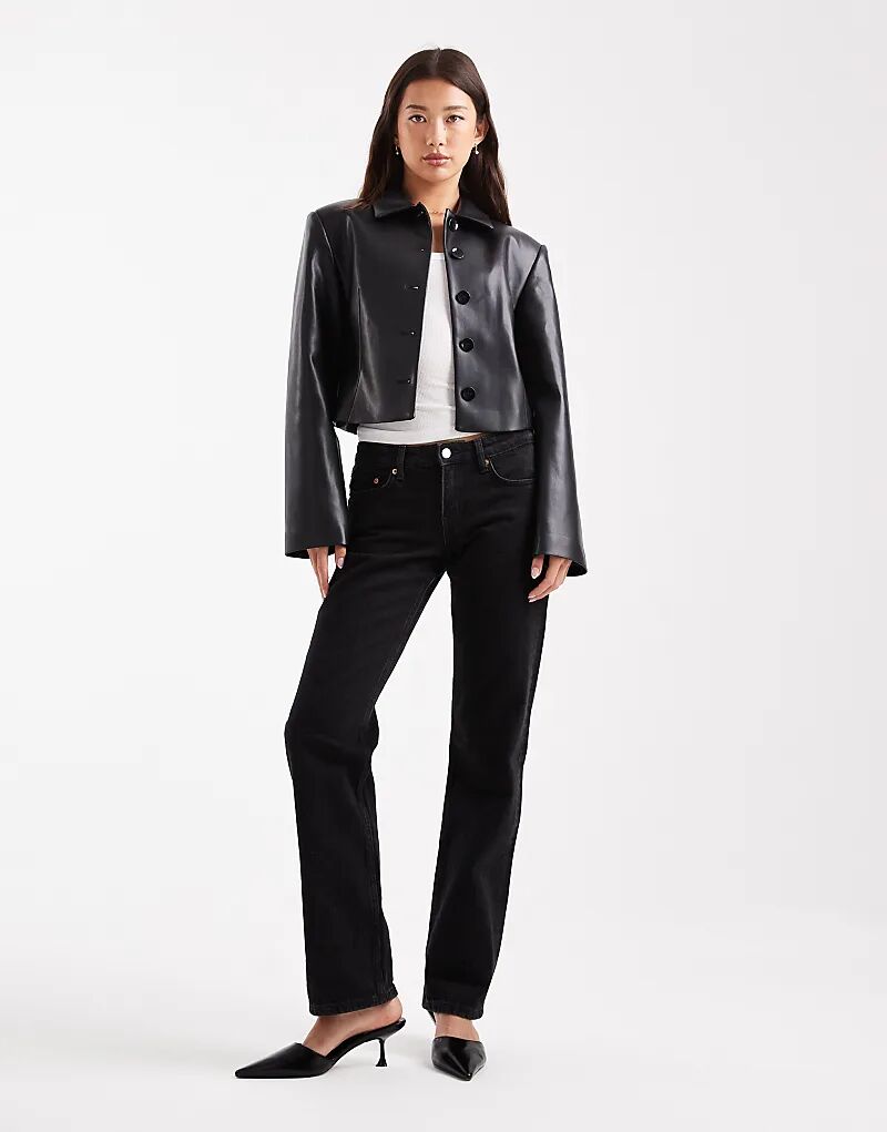 Приталенная куртка ASOS DESIGN из искусственной кожи с воротником, цвет черный
Приталенная куртка ASOS DESIGN из искусственной кожи с воротником, цвет черный