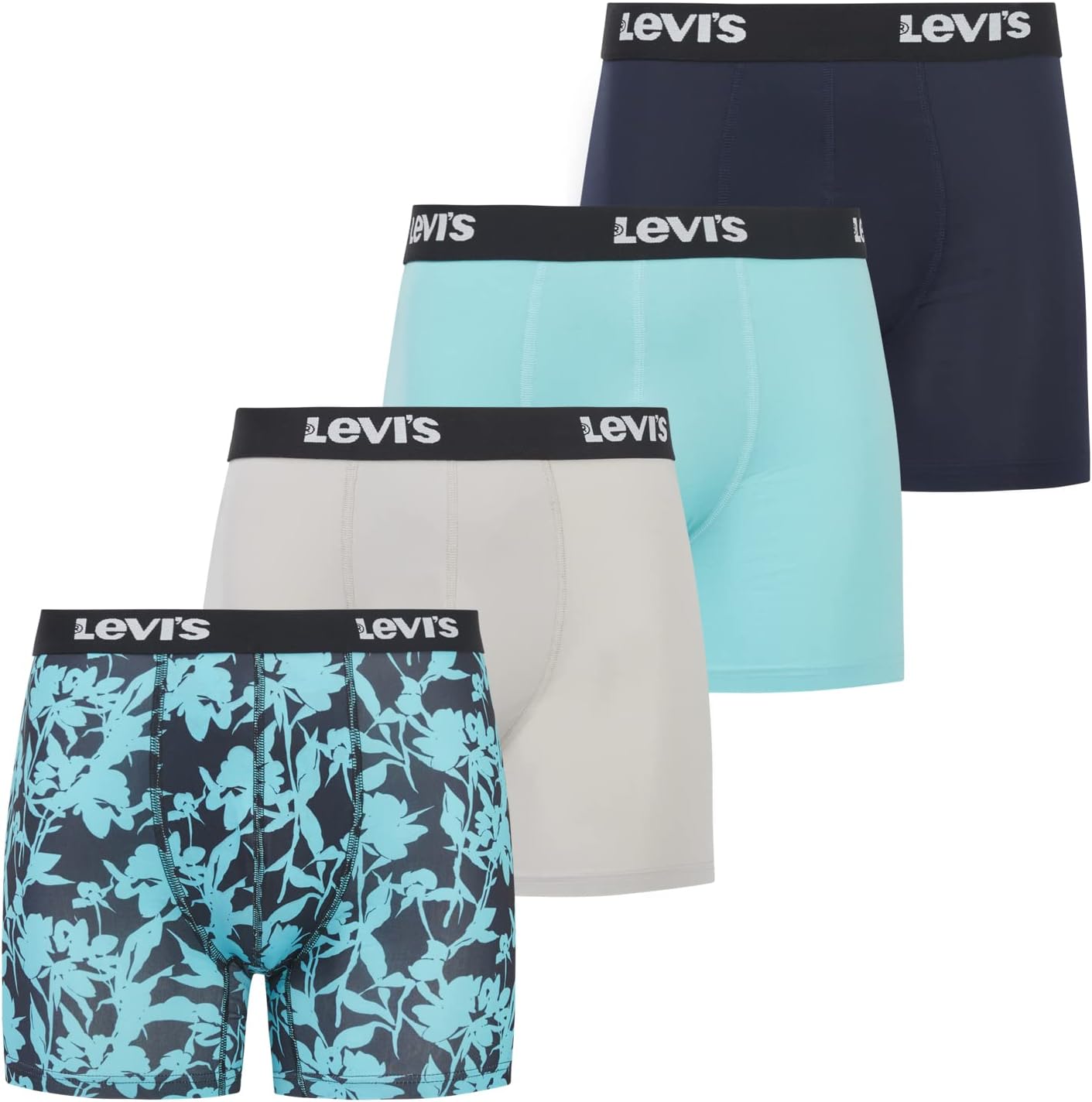 Мужские трусы-боксеры Levi's из микрофибры, ультрамягкие, 4 шт., Floral/Navy/Steal/Teal
Мужские трусы-боксеры Levi's из микрофибры, ультрамягкие, 4 шт., Floral/Navy/Steal/Teal