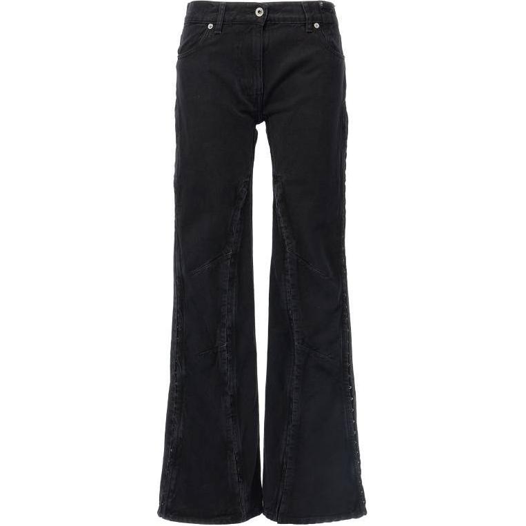 Джинсы с эффектом потертости и расклешенным низом Y/Project, черный
Джинсы с эффектом потертости и расклешенным низом Y/Project, черный