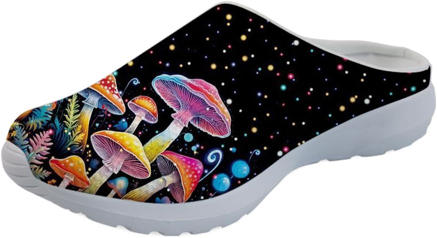 Женские сабо Forchrinse с цветным принтом лапы собаки, домашние тапочки с цветочным рисунком, кроссовки для ходьбы с поддержкой свода стопы, Colorful Mushroom
Женские сабо Forchrinse с цветным принтом лапы собаки, домашние тапочки с цветочным рисунком, кроссовки для ходьбы с поддержкой свода стопы, Colorful Mushroom