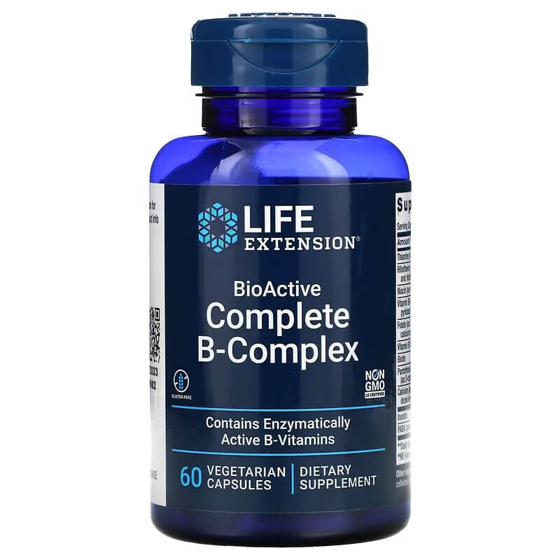 Биоактивный комплексный витамин В Life Extension, 60 капсул 
Биоактивный комплексный витамин В Life Extension, 60 капсул
