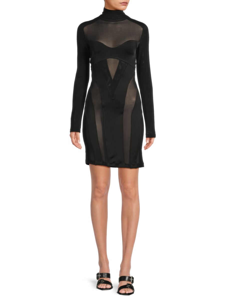 Облегающее мини-платье Sloane Mesh Insert Et Ochs, черный
Облегающее мини-платье Sloane Mesh Insert Et Ochs, черный