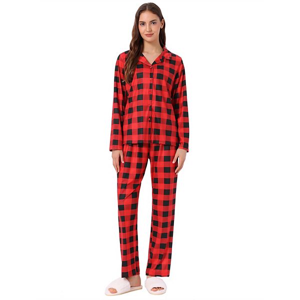 Женский комплект пижамы с длинным рукавом и пуговицами в клетку Inspire Chic
Женский комплект пижамы с длинным рукавом и пуговицами в клетку Inspire Chic