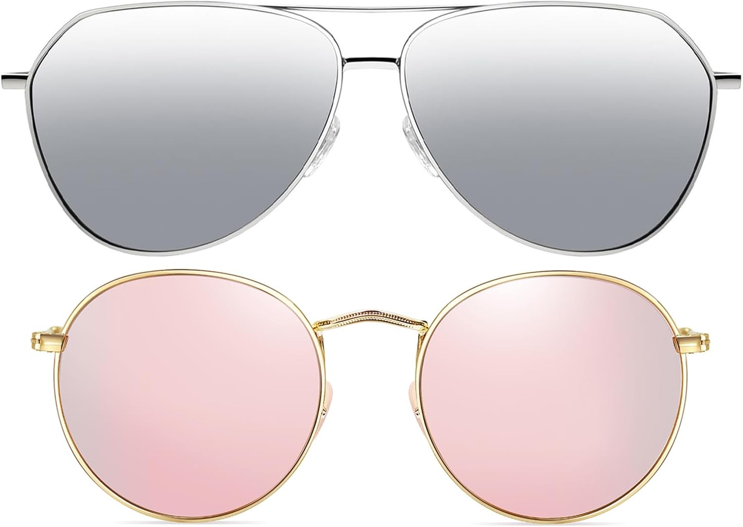 Комплект больших круглых солнцезащитных очков Joopin в авиационном и металлическом исполнении, зеркальные, серебристые, для мужчин и женщин, поляризованные, с защитой от УФ-излучения, розовые
Комплект больших круглых солнцезащитных очков Joopin в авиационном и металлическом исполнении, зеркальные, серебристые, для мужчин и женщин, поляризованные, с защитой от УФ-излучения, розовые