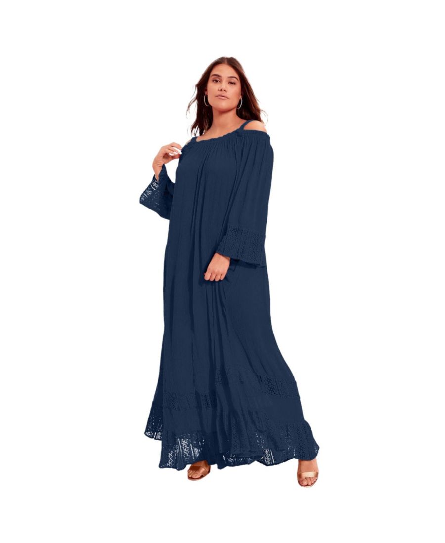 Женское длинное платье June + Vie с открытыми плечами June & Vie, Navy
Женское длинное платье June + Vie с открытыми плечами June & Vie, Navy