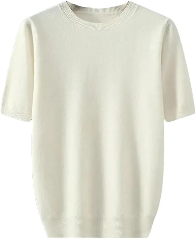 Мужской пуловер с круглым вырезом, короткий рукав, однотонный
Мужской пуловер с круглым вырезом, короткий рукав, однотонный