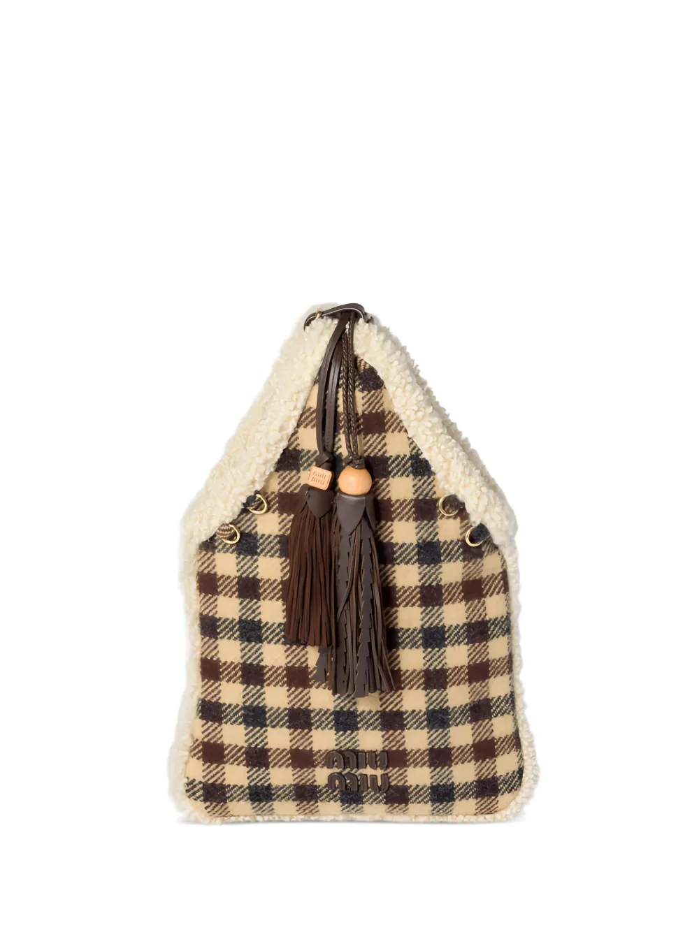 Клетчатая сумка на плечо Miu Miu, нейтральный
Клетчатая сумка на плечо Miu Miu, нейтральный