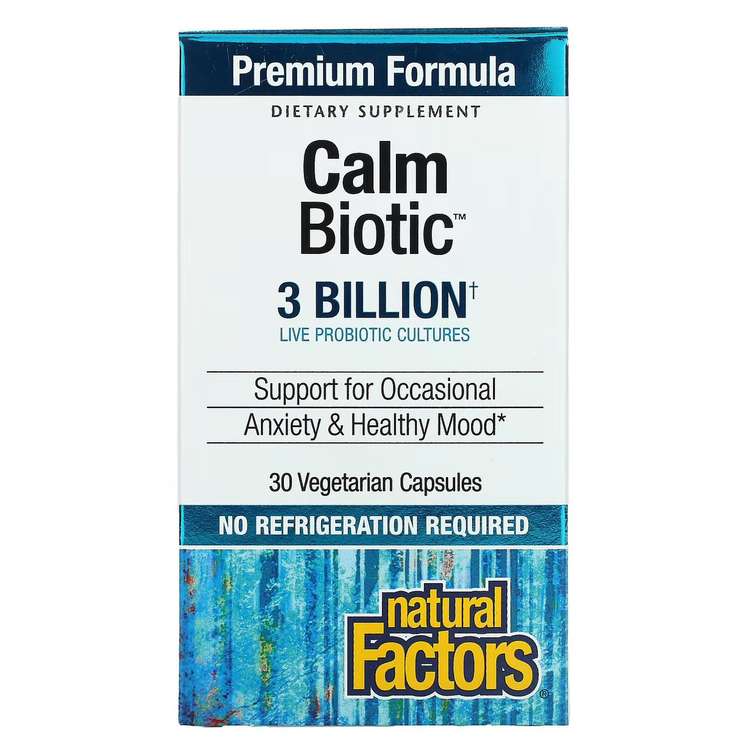Natural Factors, Calm Biotic, 3 миллиарда, 30 вегетарианских капсул
Natural Factors, Calm Biotic, 3 миллиарда, 30 вегетарианских капсул