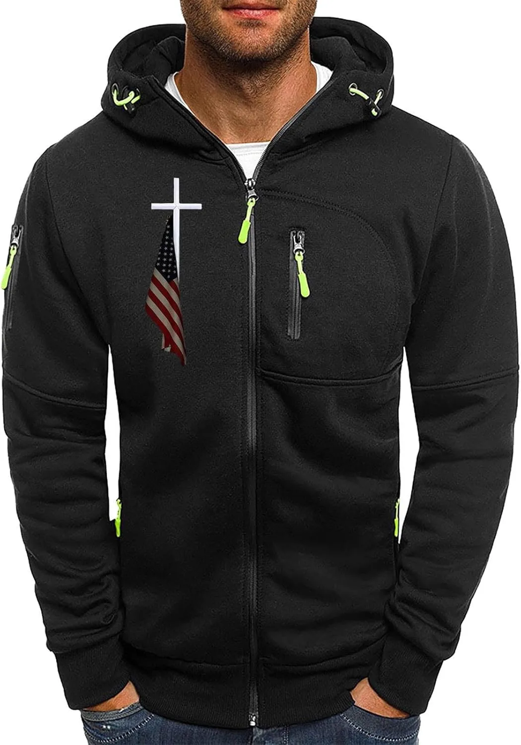 Кардиган мужской с капюшоном и принтом, осень-зима 2025
Кардиган мужской с капюшоном и принтом, осень-зима 2025