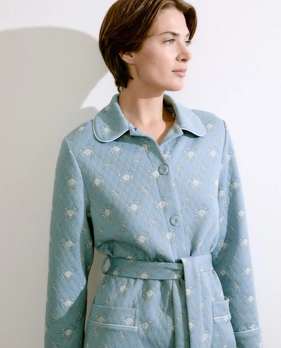 Халат на запах с цветочным принтом Énfasis, синий
Халат на запах с цветочным принтом Énfasis, синий