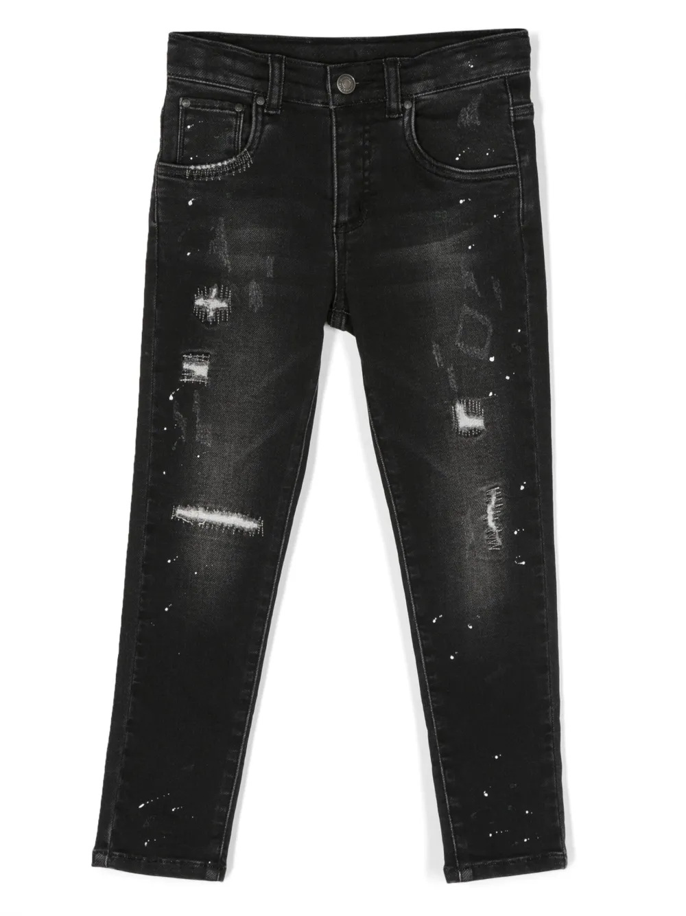 Джинсы с эффектом потертости и нашивкой-логотипом Monnalisa, серый
Джинсы с эффектом потертости и нашивкой-логотипом Monnalisa, серый