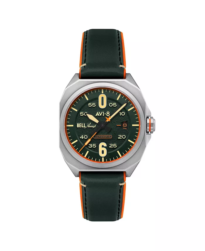 Мужские часы Bell X-1 Machbuster с автоматическим механизмом, зеленый ремешок из резины и кожи, 41 мм AVI-8
Мужские часы Bell X-1 Machbuster с автоматическим механизмом, зеленый ремешок из резины и кожи, 41 мм AVI-8