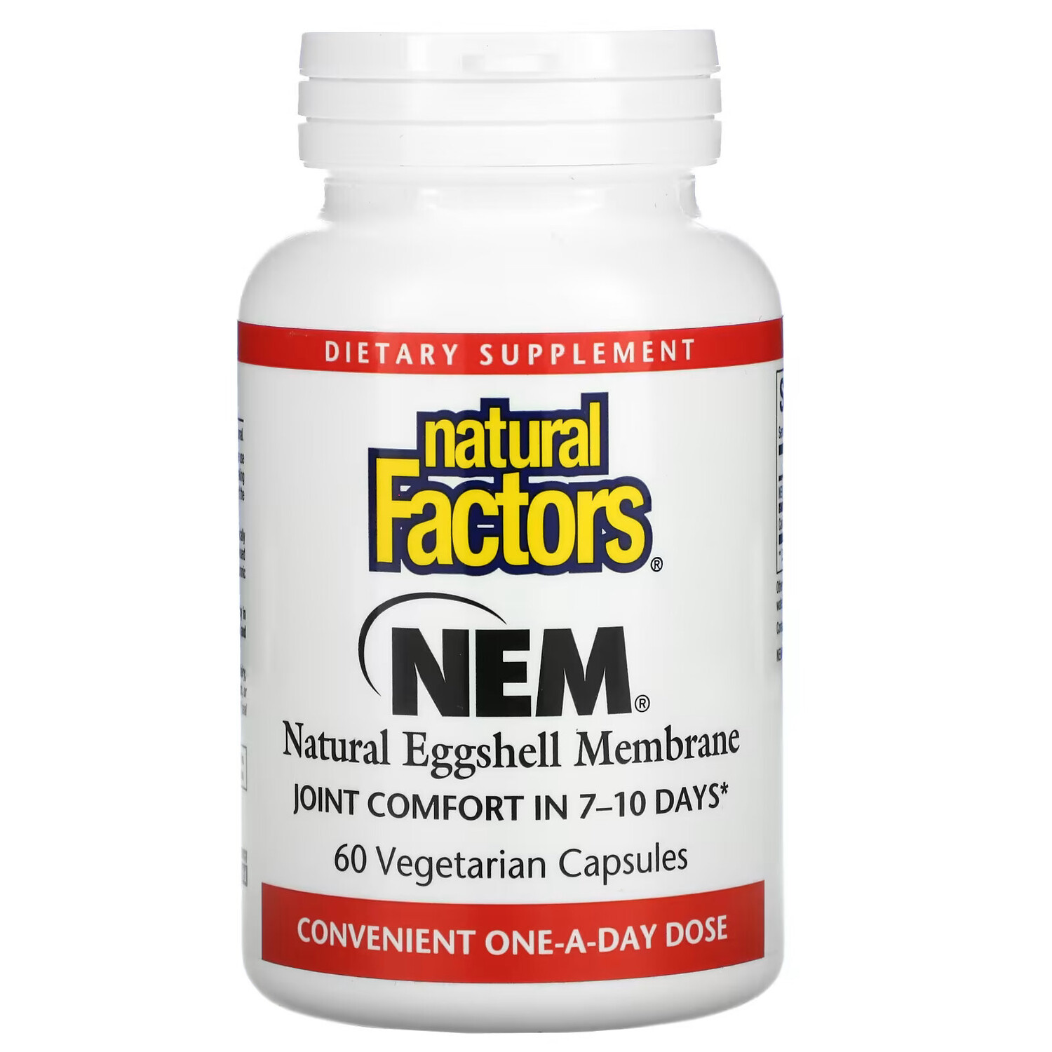 Natural Factors, NEM, натуральная оболочка из яичной скорлупы, 60 вегетарианских капсул
Natural Factors, NEM, натуральная оболочка из яичной скорлупы, 60 вегетарианских капсул