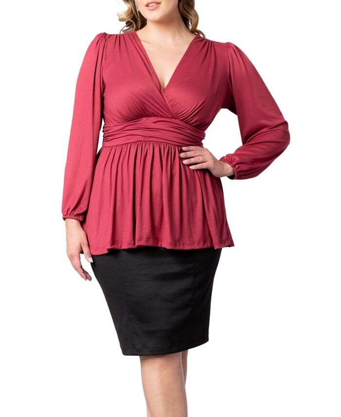 Женский топ-туника Leah больших размеров с длинными рукавами Kiyonna, розовый
Женский топ-туника Leah больших размеров с длинными рукавами Kiyonna, розовый