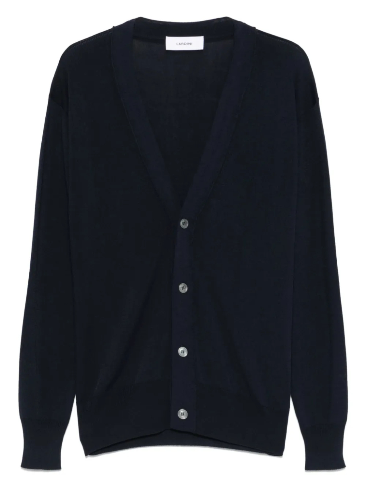 Кардиган в мелкий рубчик Lardini, синий
Кардиган в мелкий рубчик Lardini, синий