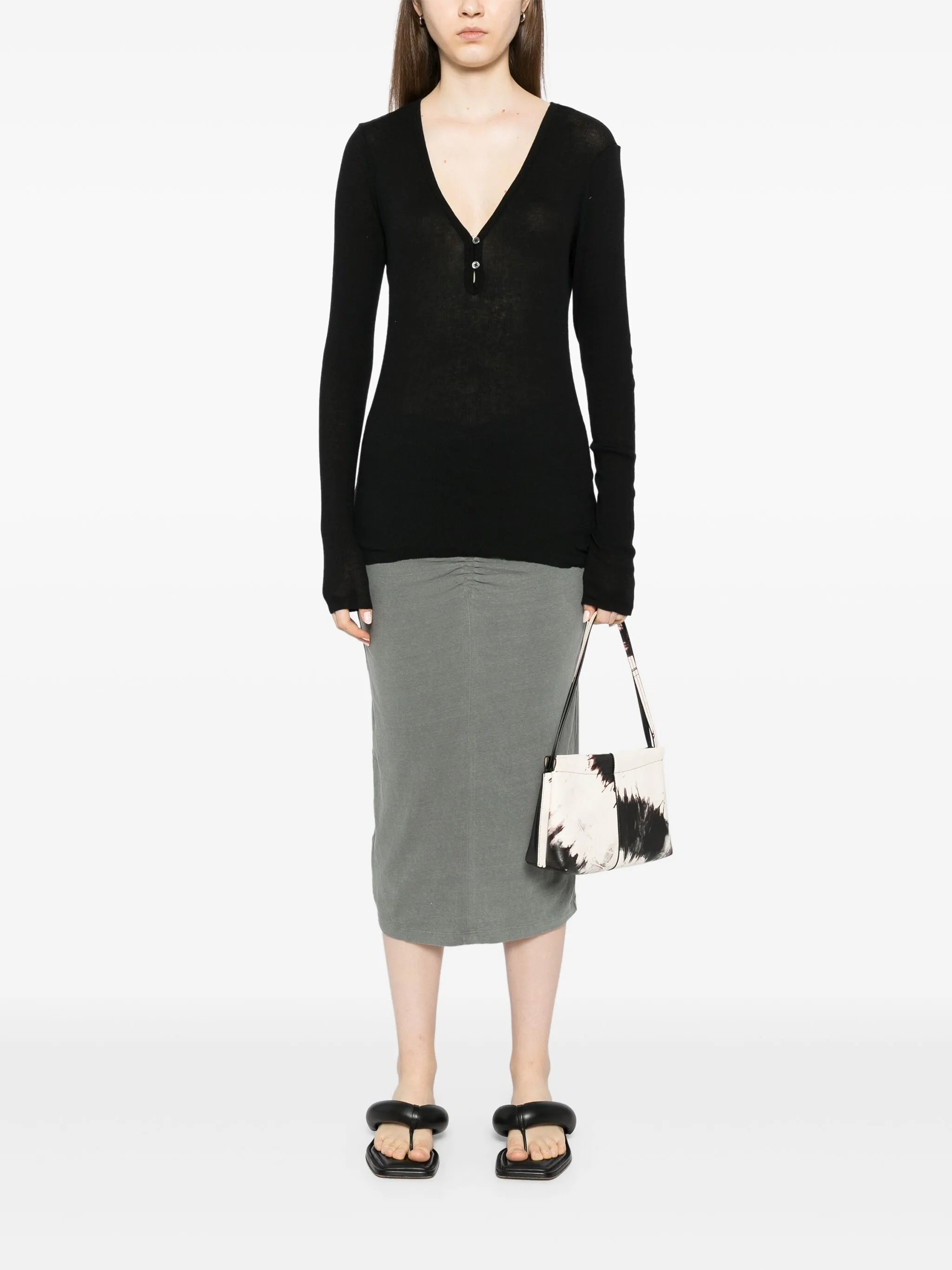 Юбка из переработанного материала James Perse, серый
Юбка из переработанного материала James Perse, серый