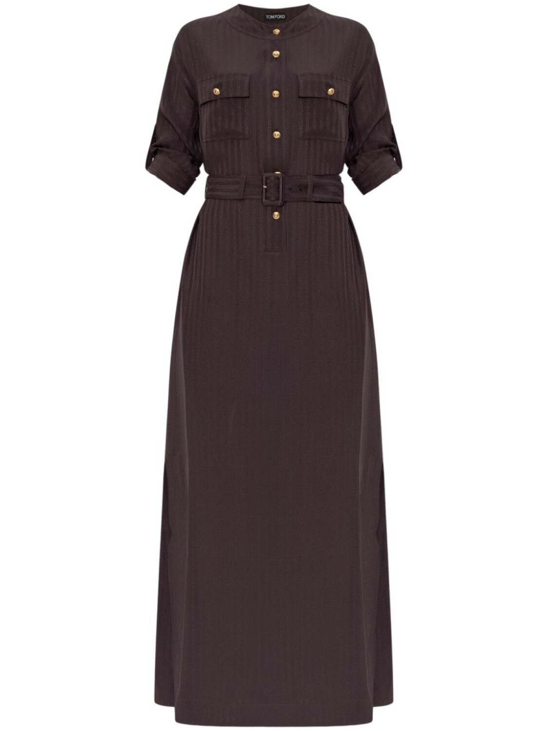 TOM FORD полосатое платье с поясом, коричневый
TOM FORD полосатое платье с поясом, коричневый