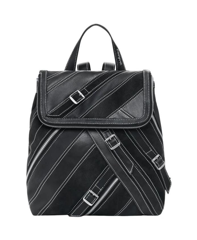 Черный женский рюкзак с контрастными деталями Desigual, черный
Черный женский рюкзак с контрастными деталями Desigual, черный