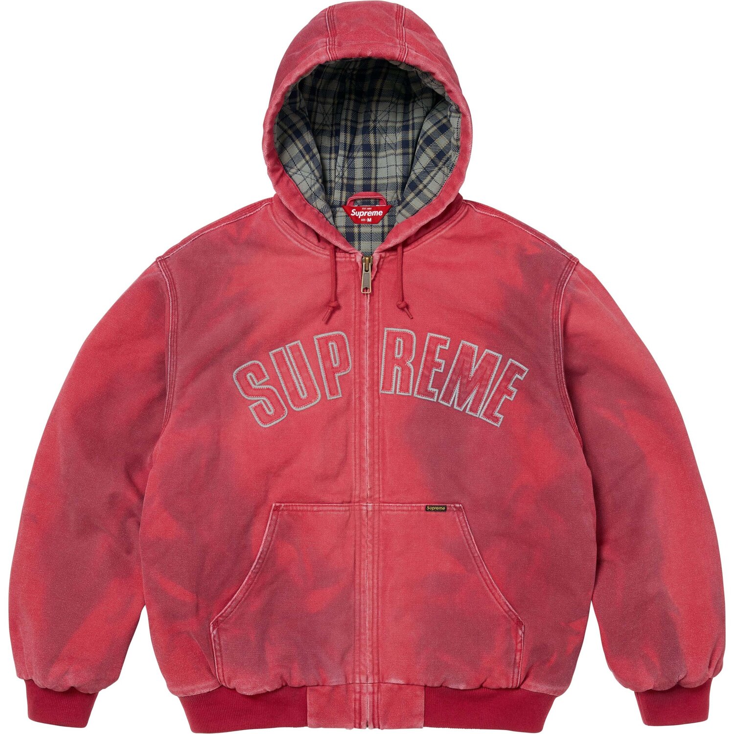 Supreme Отражающая рабочая куртка с капюшоном унисекс, Red/Red 
Supreme Отражающая рабочая куртка с капюшоном унисекс, Red/Red
