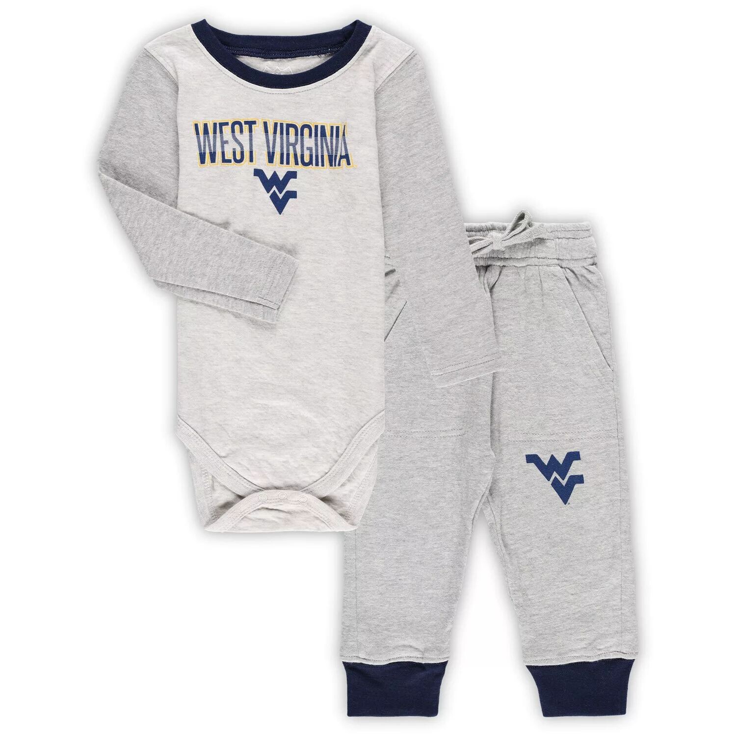Серый комплект из боди и брюк с длинными рукавами Infant Wes & Willy Heather West Virginia Mountaineers Jie Jie Unbranded
Серый комплект из боди и брюк с длинными рукавами Infant Wes & Willy Heather West Virginia Mountaineers Jie Jie Unbranded