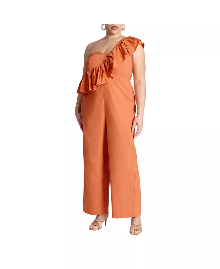 Женский комбинезон с воланами ELOQUII, оранжевый
Женский комбинезон с воланами ELOQUII, оранжевый