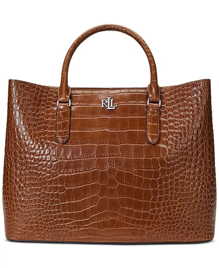 Большая кожаная сумка-саквояж Marcy с тиснением Lauren Ralph Lauren, фиолетовый
Большая кожаная сумка-саквояж Marcy с тиснением Lauren Ralph Lauren, фиолетовый