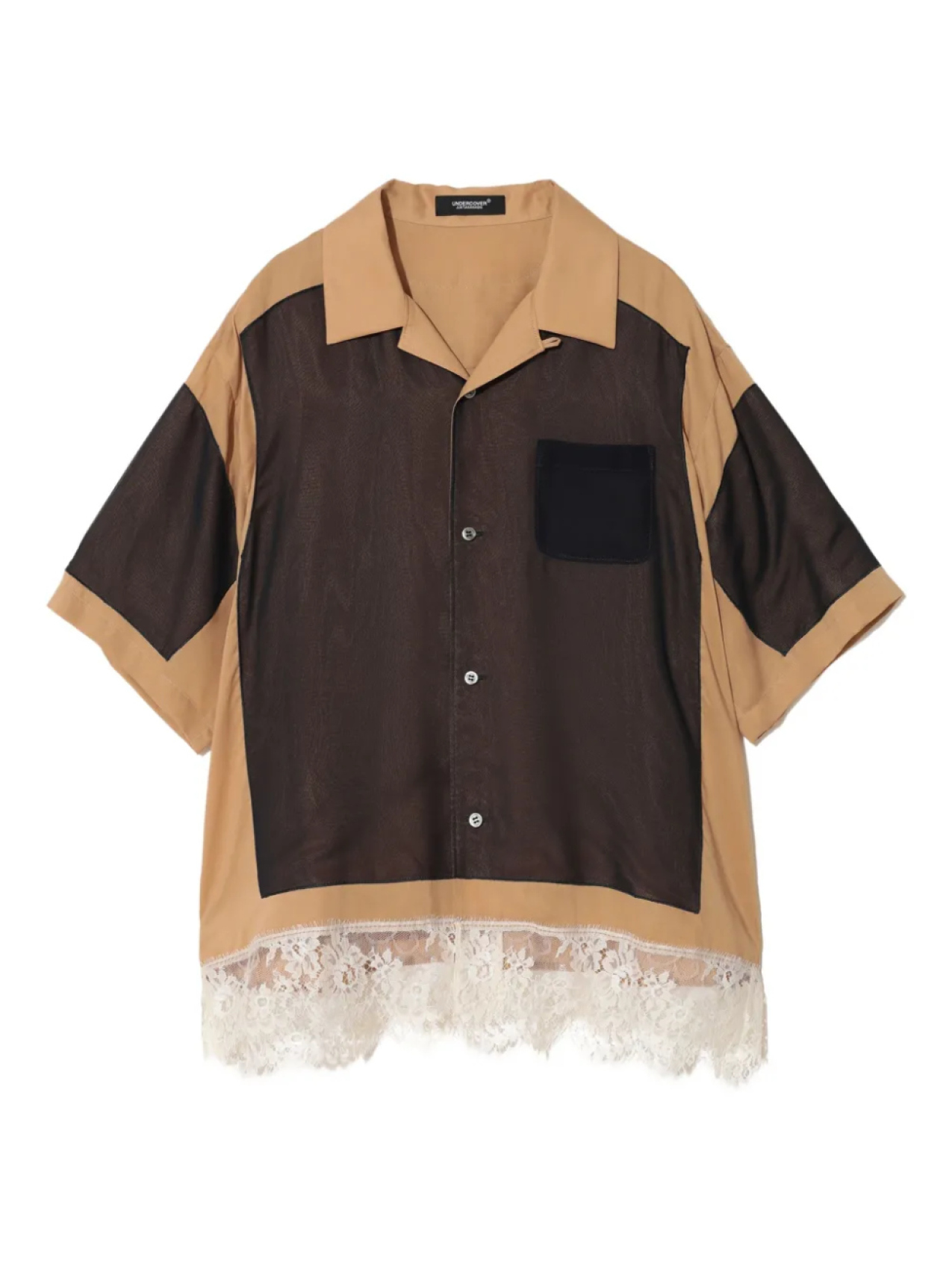 Рубашка с кружевной отделкой Undercover, нейтральный
Рубашка с кружевной отделкой Undercover, нейтральный