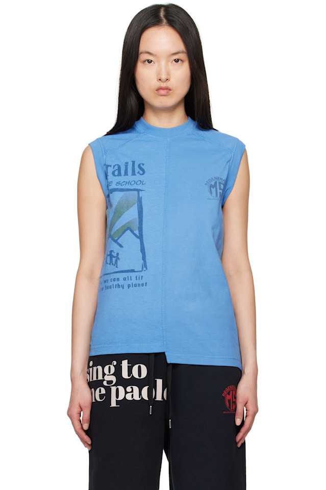 Регенерированные графические футболки-майки Marine Serre, синий
Регенерированные графические футболки-майки Marine Serre, синий