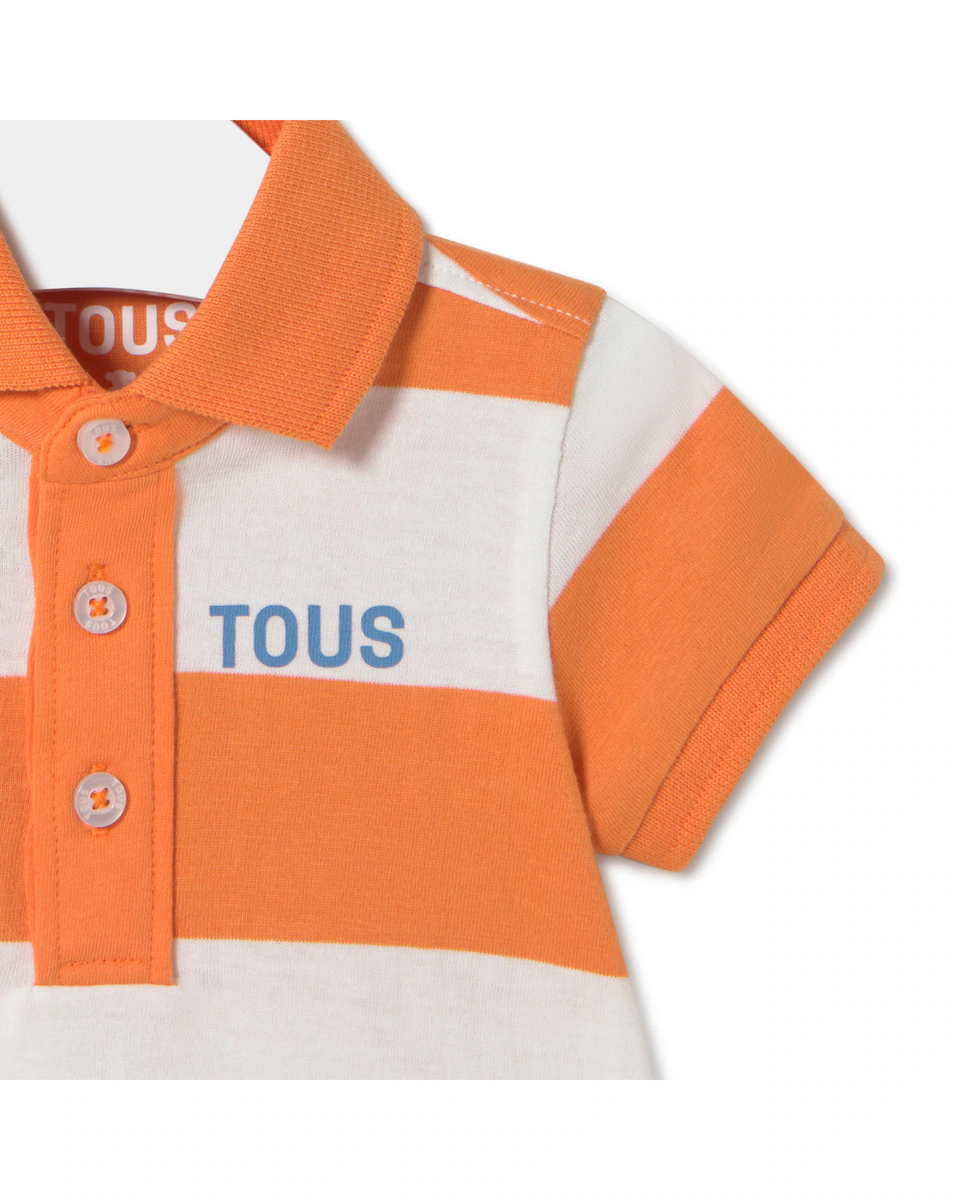 Детский хлопковый поло для мальчика с широкими полосками Tous, оранжевый
Детский хлопковый поло для мальчика с широкими полосками Tous, оранжевый