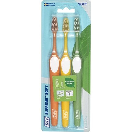 Зубная щетка Supreme сужающейся формы с короткой и длинной щетиной — набор из 3 штук разных цветов, Tepe
Зубная щетка Supreme сужающейся формы с короткой и длинной щетиной — набор из 3 штук разных цветов, Tepe