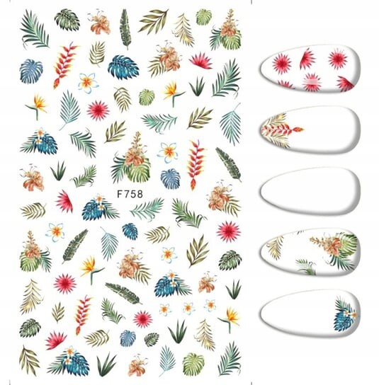 Наклейки для дизайна ногтей с узорами, листьями и цветами F-758, Frezarkowo
Наклейки для дизайна ногтей с узорами, листьями и цветами F-758, Frezarkowo