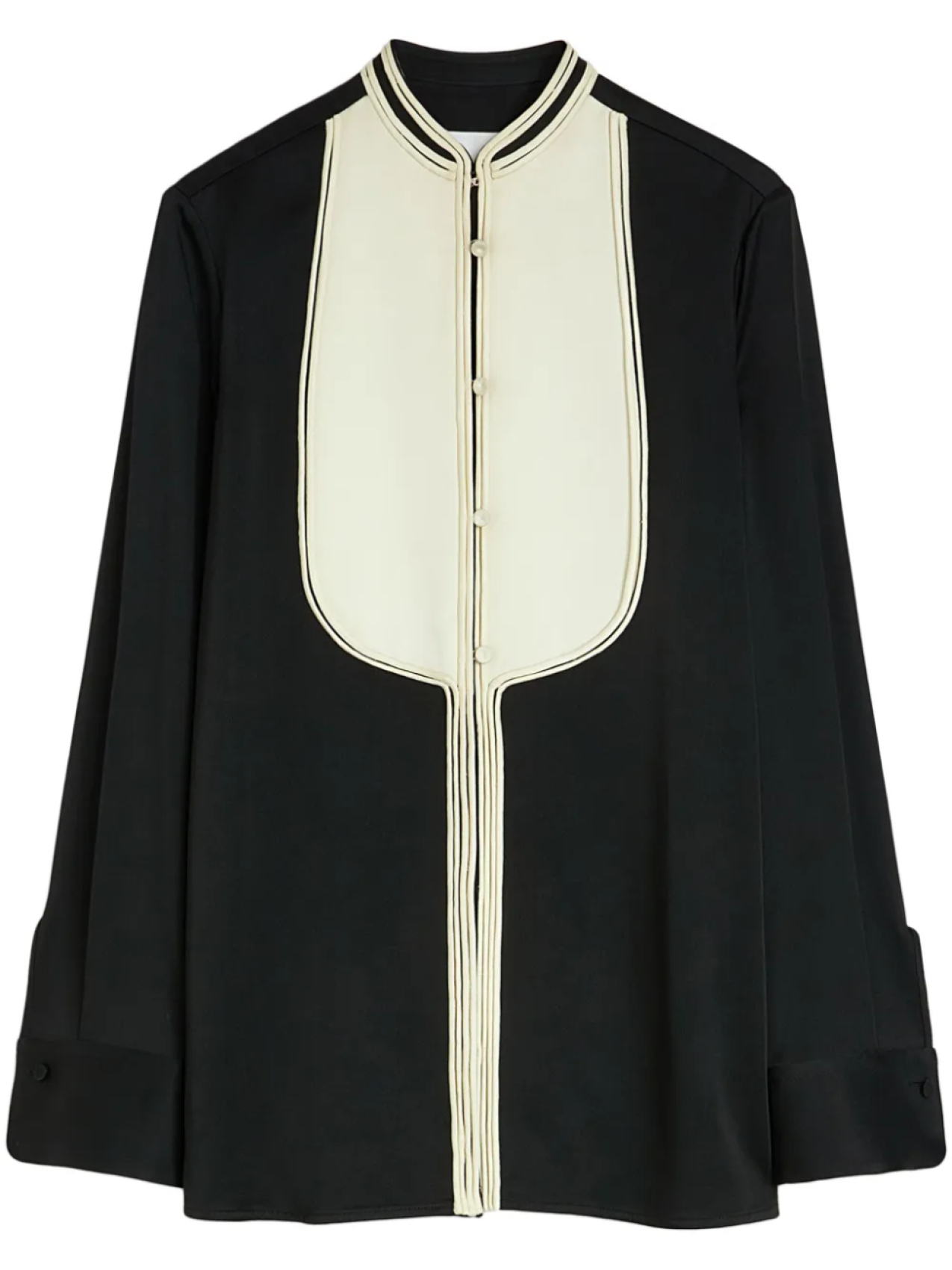 Рубашка с контрастной манишкой Jil Sander, черный
Рубашка с контрастной манишкой Jil Sander, черный