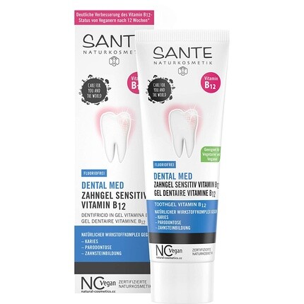 Зубной гель Med с витамином B12 без фторида натрия 75 мл, Sante Naturkosmetik
Зубной гель Med с витамином B12 без фторида натрия 75 мл, Sante Naturkosmetik