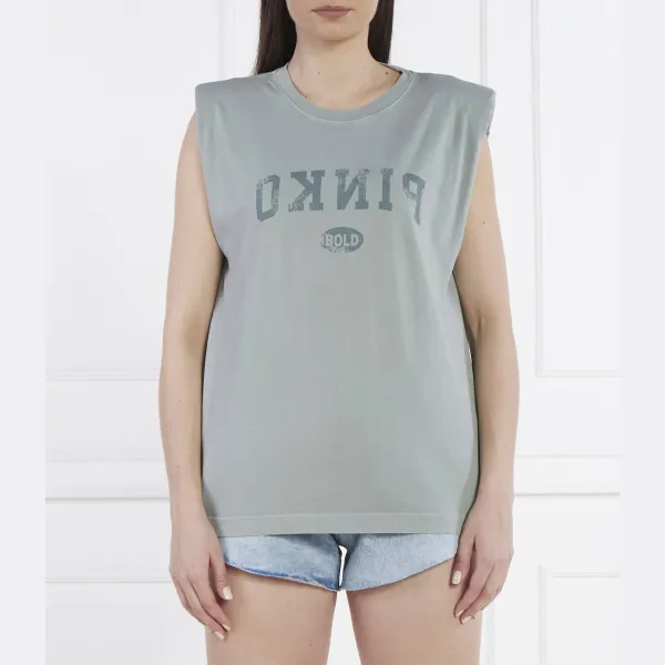 Футболка стандартного кроя цвета какао Pinko, бирюзовый
Футболка стандартного кроя цвета какао Pinko, бирюзовый