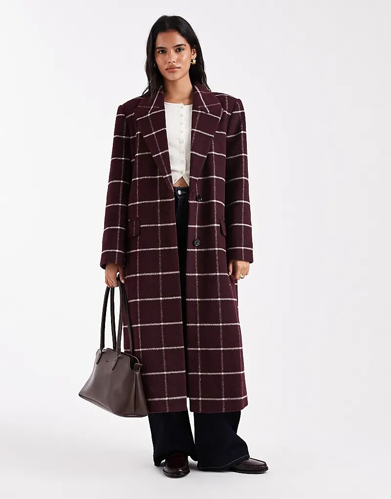 Длинное деловое пальто ASOS DESIGN в бордовую клетку
Длинное деловое пальто ASOS DESIGN в бордовую клетку
