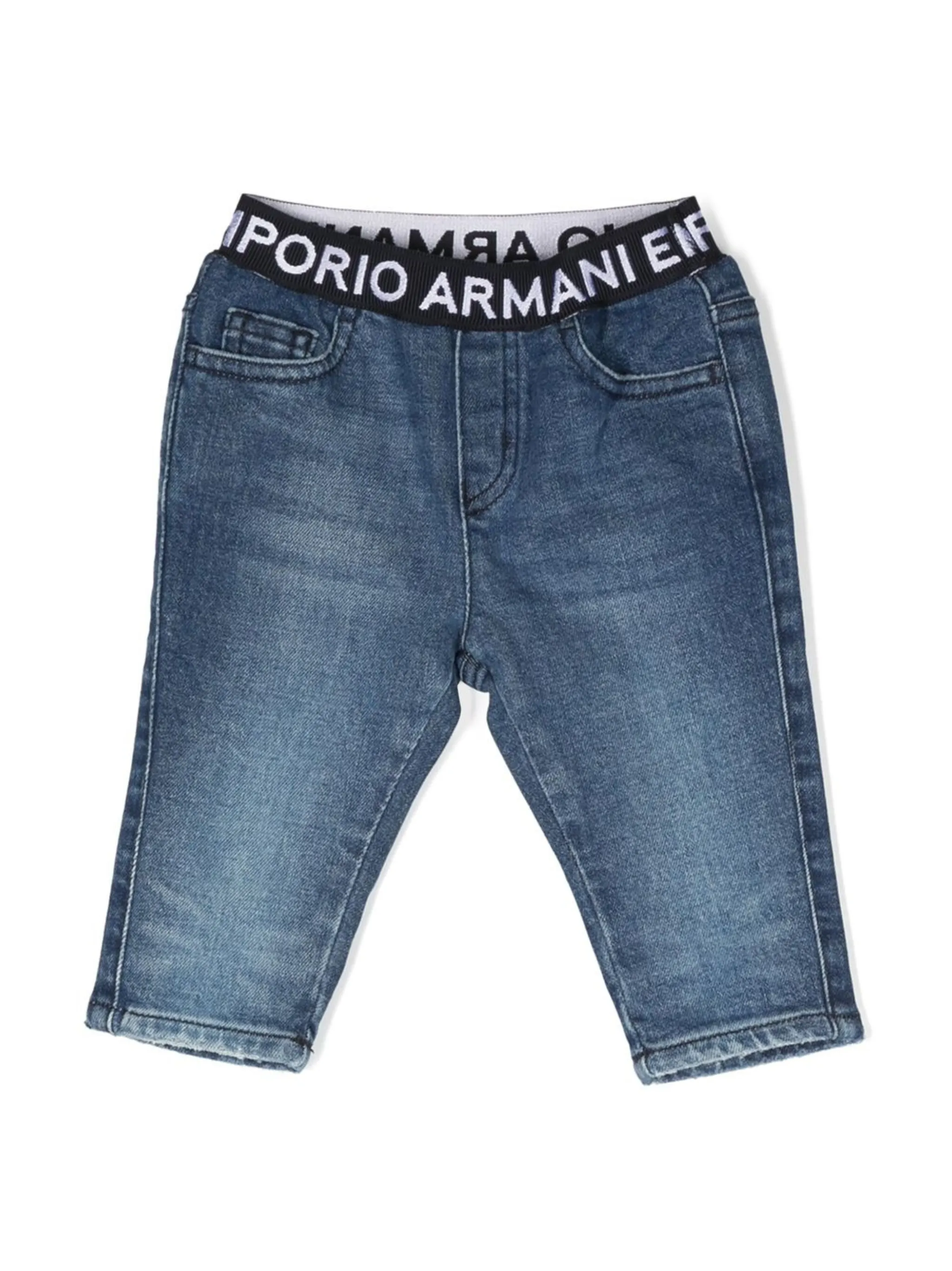 Узкие джинсы с логотипом Emporio Armani Kids, синий
Узкие джинсы с логотипом Emporio Armani Kids, синий