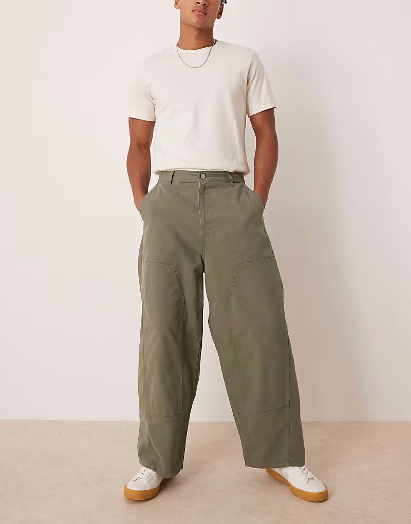 Свободные брюки свободного кроя с плотницкими деталями цвета хаки от ASOS DESIGN
Свободные брюки свободного кроя с плотницкими деталями цвета хаки от ASOS DESIGN