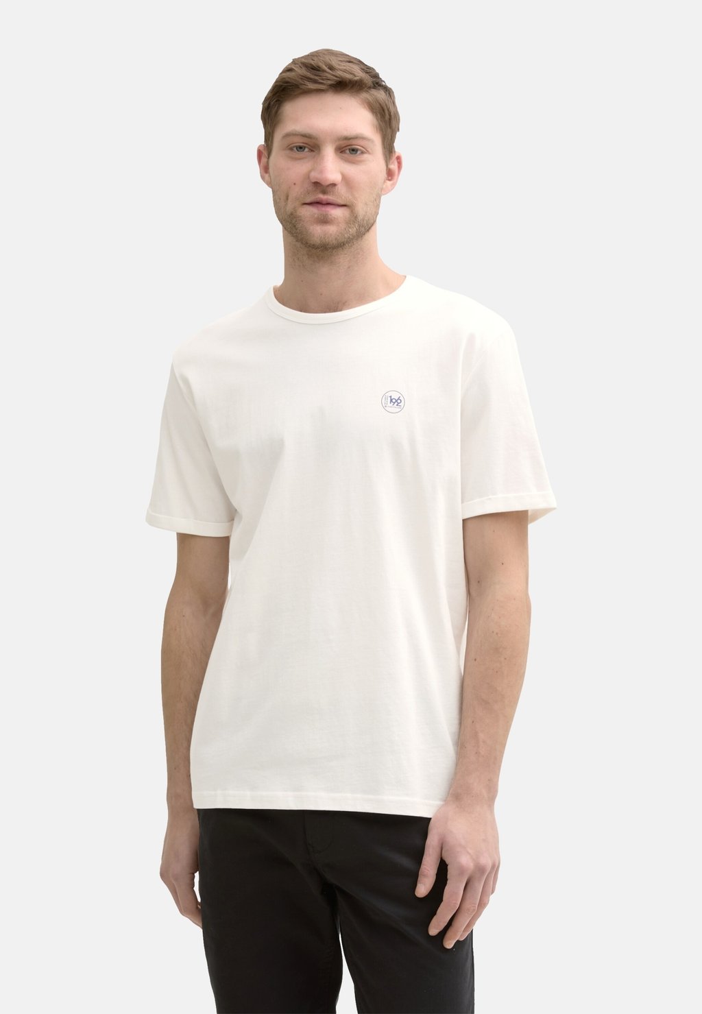 Футболка с принтом KURZARM TOM TAILOR, белый 
Футболка с принтом KURZARM TOM TAILOR, белый