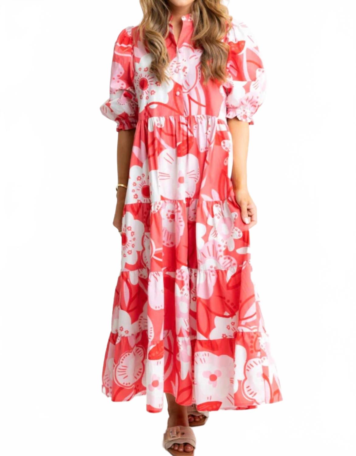 Артистичное цветочное многоярусное платье макси Kiki в красном Karlie
Артистичное цветочное многоярусное платье макси Kiki в красном Karlie