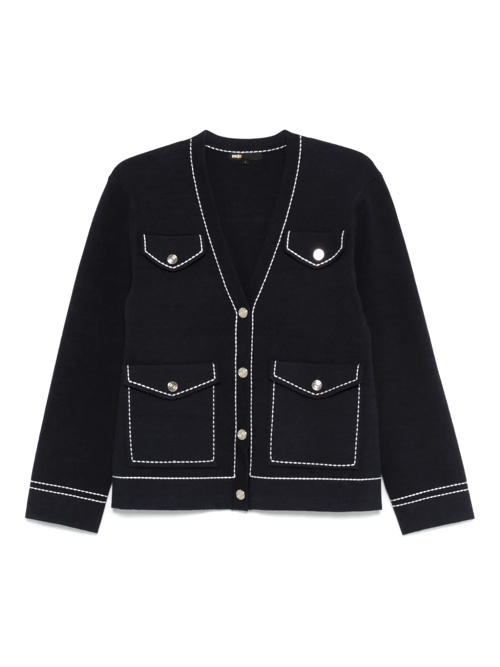 Кардиган с контрастной строчкой Maje, синий
Кардиган с контрастной строчкой Maje, синий