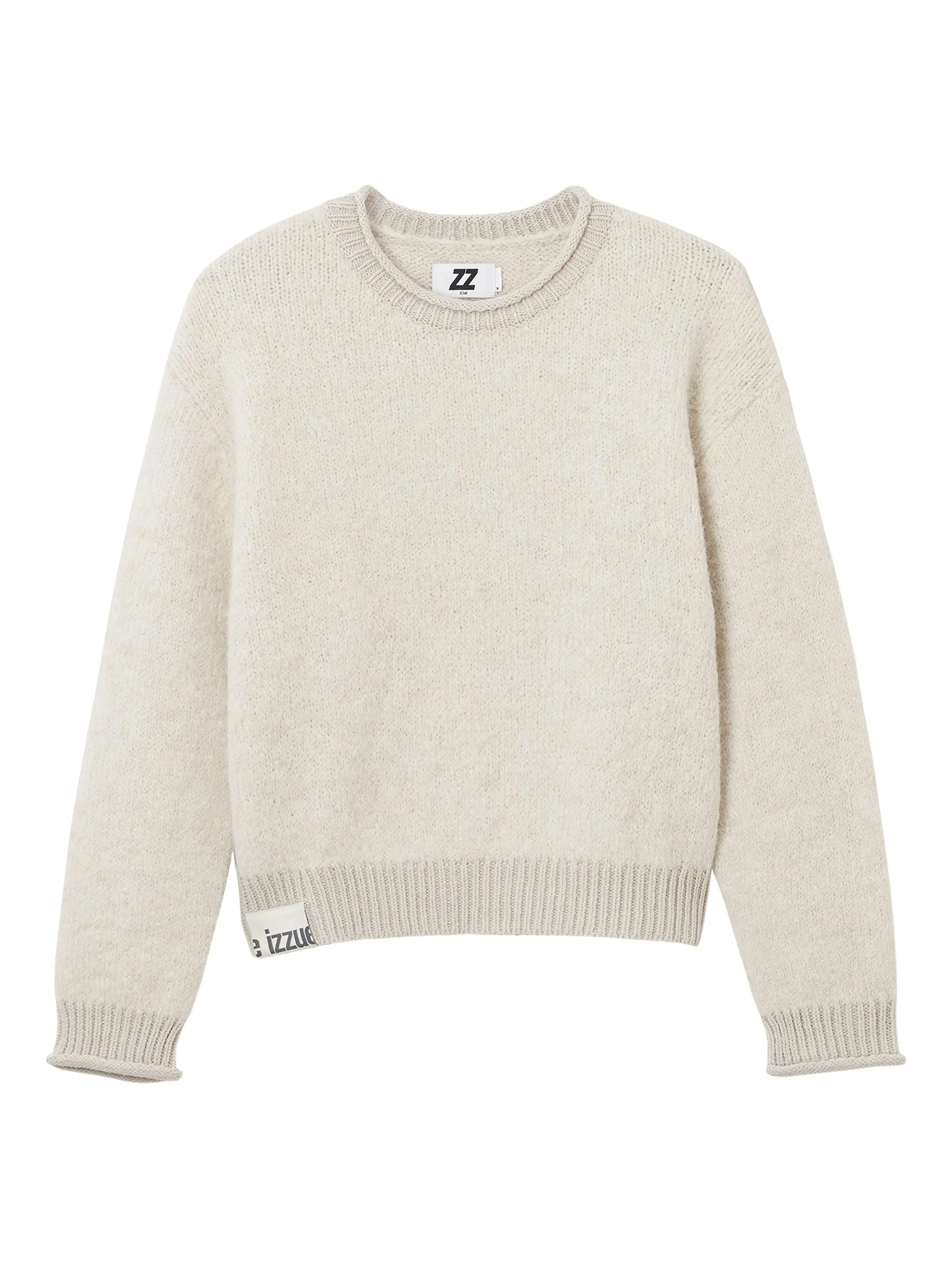 Свитер с круглым вырезом и манжетами в рубчик Izzue, белый
Свитер с круглым вырезом и манжетами в рубчик Izzue, белый
