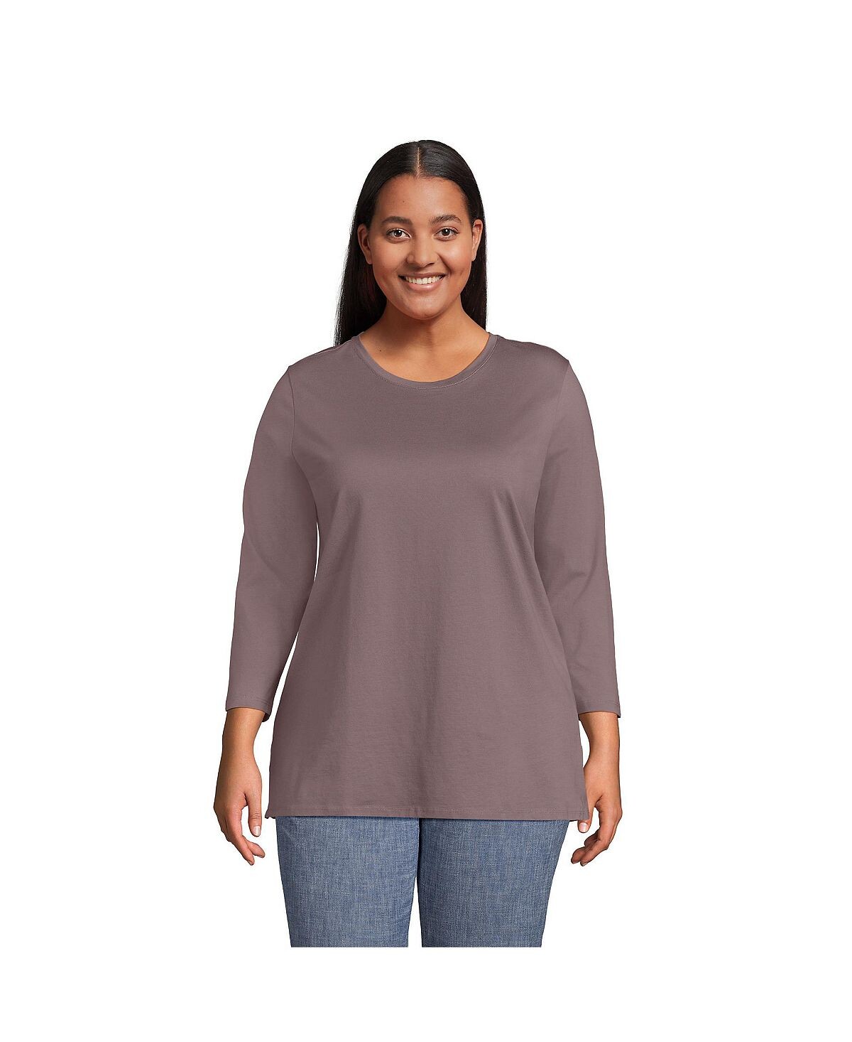 Женская хлопковая туника Supima с круглым вырезом больших размеров с рукавами 3/4 Lands' End
Женская хлопковая туника Supima с круглым вырезом больших размеров с рукавами 3/4 Lands' End