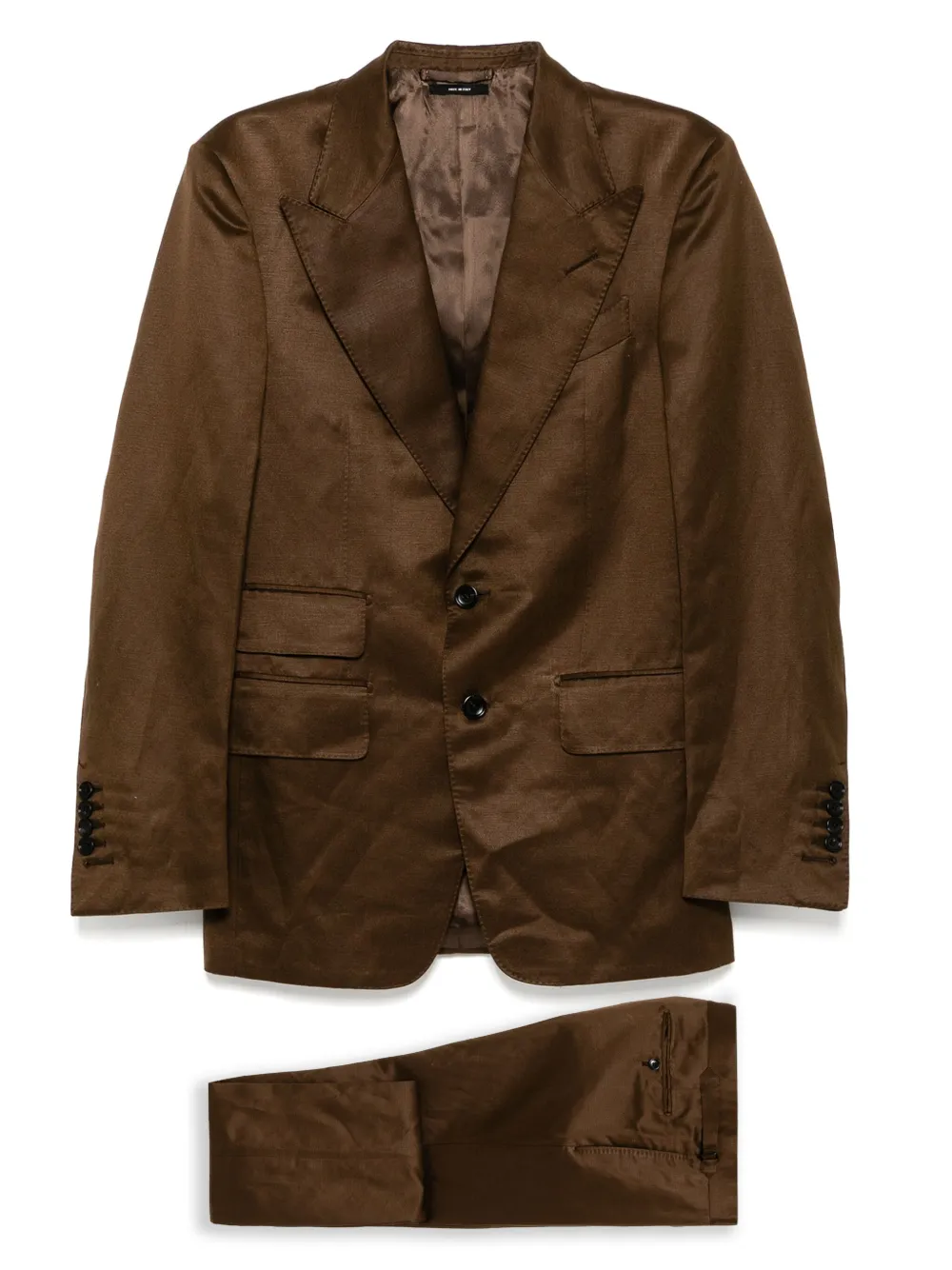 Костюм с однобортным пиджаком TOM FORD, коричневый
Костюм с однобортным пиджаком TOM FORD, коричневый