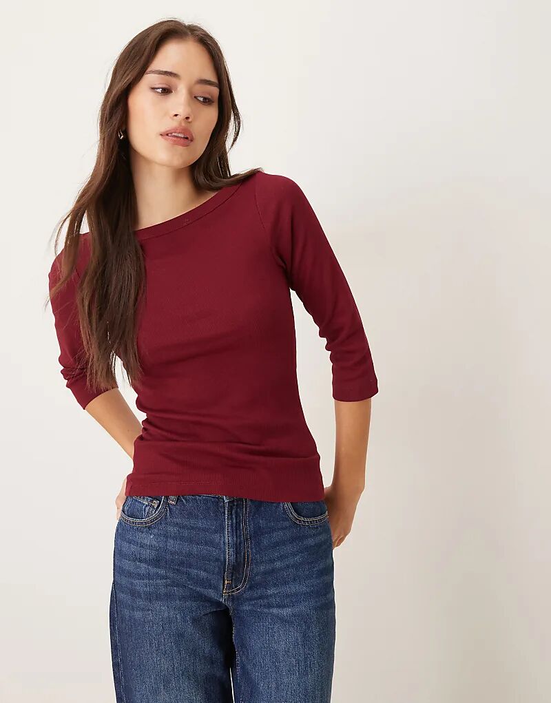 Лонгслив JJXX Fifi с длинными рукавами и вырезом-лодочкой бордового цвета
Лонгслив JJXX Fifi с длинными рукавами и вырезом-лодочкой бордового цвета