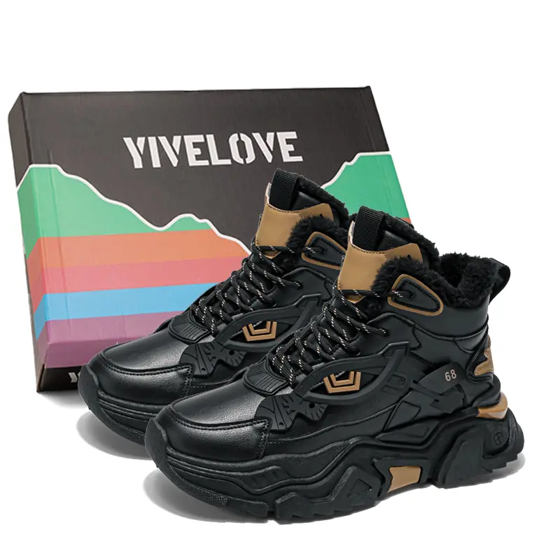 YIVELOVE Антискользящие и износостойкие высокие повседневные ботинки мужские с утеплением черные, цвет Black (Fleece-Lined)
YIVELOVE Антискользящие и износостойкие высокие повседневные ботинки мужские с утеплением черные, цвет Black (Fleece-Lined)